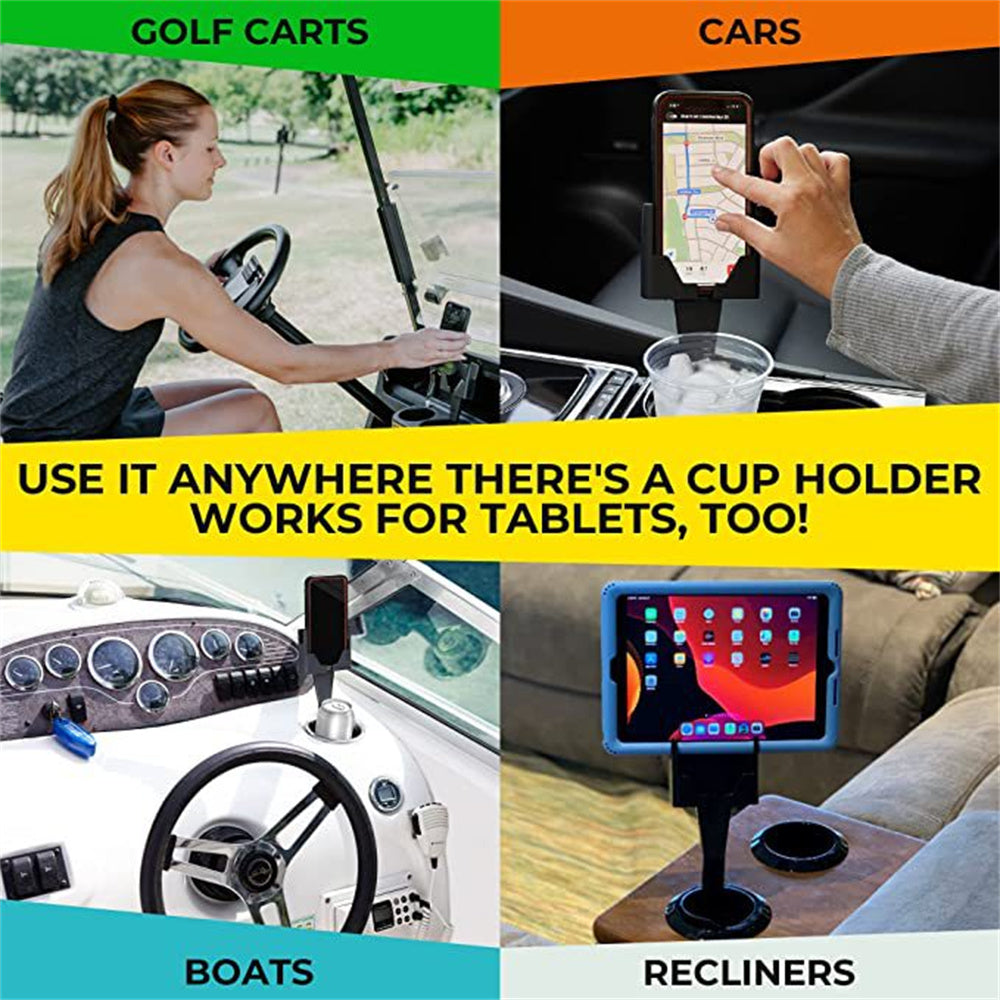 2in1 Adjustable Phone Cup Holder